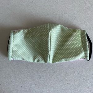 Handmade face mask polka dot print